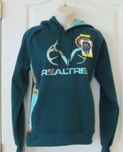 Realtree Hooded Loong Sleeve Sweatshirt  TEAL &amp; AQUA Women&#39;s Sz S NWT - $380.93 MXN