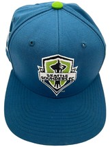 Seattle Sounders Space Needle MLS cup logo snapback hat - Blue/Green OSFA - $13.50