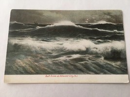 Vintage Postcard Unposted Surf Scene At Atlantic City NJ - £1.85 GBP