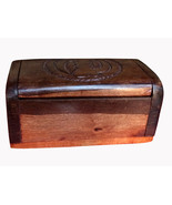Vintage Hand carved Ghanaian Traditional Jewelry Box Pendant Box Necklac... - $81.86 CAD