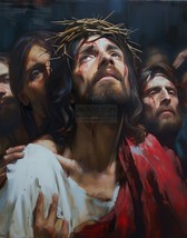 JESUS CHRIST OF NAZARETH IN CROWN OF THORNS CHRISTIAN 11X14 PHOTO - £12.57 GBP