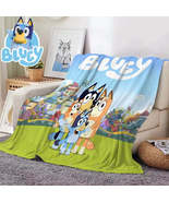 Bluey Cartoon Anime Flannel Blanketbluey Family Blanket Throw Home Sofa ... - £8.55 GBP+