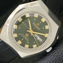 Mens Ricoh R31 Automatic Japan Day&amp;Date Green Color Dial Watch a431968-1 - £18.03 GBP