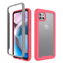 for Moto One 5G Ace Shockproof Heavy Duty Bumper Case CLEAR/PINK - £6.05 GBP