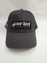 Never Quit Patriotic Embroidered American Flag Trucker Hat Mesh Snapback - $17.70