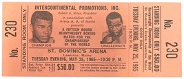 Muhammad Ali vs Sonny Liston May 25 1965 Red Standing Room Only Full Ticket - £116.03 GBP