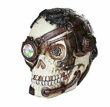 Steampunk Gearwork Skull with One Crystal Eye Collectible Figurine - £26.53 GBP
