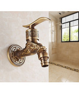 Dragon Design Brass Single Cold Water Tap Faucet Sink Basin Tap Wall Mou... - £43.15 GBP