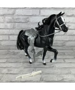 Mattel Barbie Black Stallion Horse Midnight With Saddle Reigns Brushes 1980 - £25.16 GBP