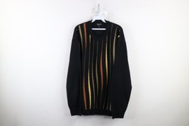 Vintage 90s Coogi Style Mens XL Ed Bassmaster Rainbow Striped Cosby Knit... - $69.25