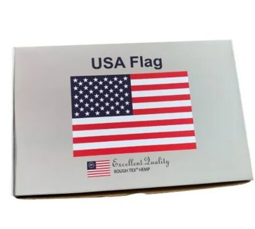 American Flag 3'x5' U.S.A. 100% Organic Hemp Embroidered Stars Sewn Stripes USA Item image 3