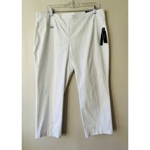 Alfani Sz 16W Stretch Pull On White Straight Leg Capri Jeggings Tummy Co... - $22.10