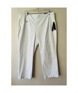 Alfani Sz 16W Stretch Pull On White Straight Leg Capri Jeggings Tummy Co... - $410.21 MXN