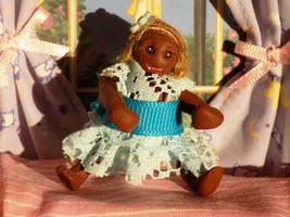 OAAK African American Girl Doll Baby  fits Fisher Price Loving Family Dollhouse - £7.11 GBP