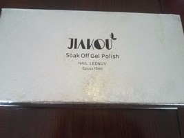 Jiakou Soak Off Gel Polish Nail LED &amp; UV 6 Pcs - £30.93 GBP