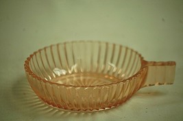 Queen Mary Pink Depression Glass Anchor Hocking 5-1/4&quot; Fruit Dessert Bowl Ribbed - £11.86 GBP