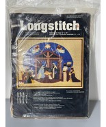 Vintage 1981 Kellys Longstitch Nativity Kit 12&quot; X 16&quot; Needlecraft Kit - $43.45