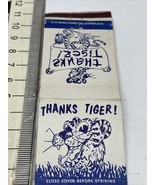 Front Strike Matchbook Cover  Thanks Tiger !   Thanks Tiger  Unstrike gm... - $231.00 MXN