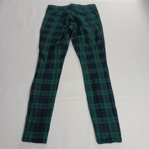 Old Navy STEVIE Print Leggings Stretch Green & Black Plaid Mid-Rise Girls XS image 15