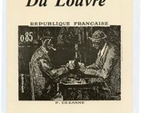 Cafe Du Louvre Menu Republique Francaise Cezanne Cover Escoffier - £14.29 GBP