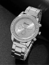 Geneva Women&#39;s Casual Business Quartz Wrist with Rhinestones Fast Free S... - $16.89