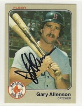 gary allenson signed autographed card 1983 fleer - £7.48 GBP