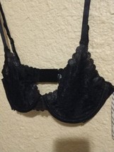 Urban Outfitters Out From Under Lasercut Scallop Underwire Black Bra 34B NWT - £19.75 GBP