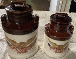 2 ~ Vintage McCoy Spirit of 76 American Eagle Canisters~ National Gallery of Art - £17.77 GBP