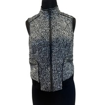 Cache Lined Vest Front Zipper Top New Gray Sueded Trim Banded Bottom $14... - $59.20