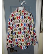 Lands&#39; End Multi-Color Fleece Half Zip Jacket Pullover Size 7/8 Unisex EUC - £15.49 GBP