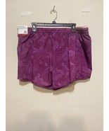 Reebok Womens Purple &amp; Pink Running Shorts with Inner Short &amp; Pockets - £8.59 GBP
