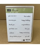 STAMPIN UP  EXPRESS YOURSELF sayings rubber mount set of 12 mounted - $13.99