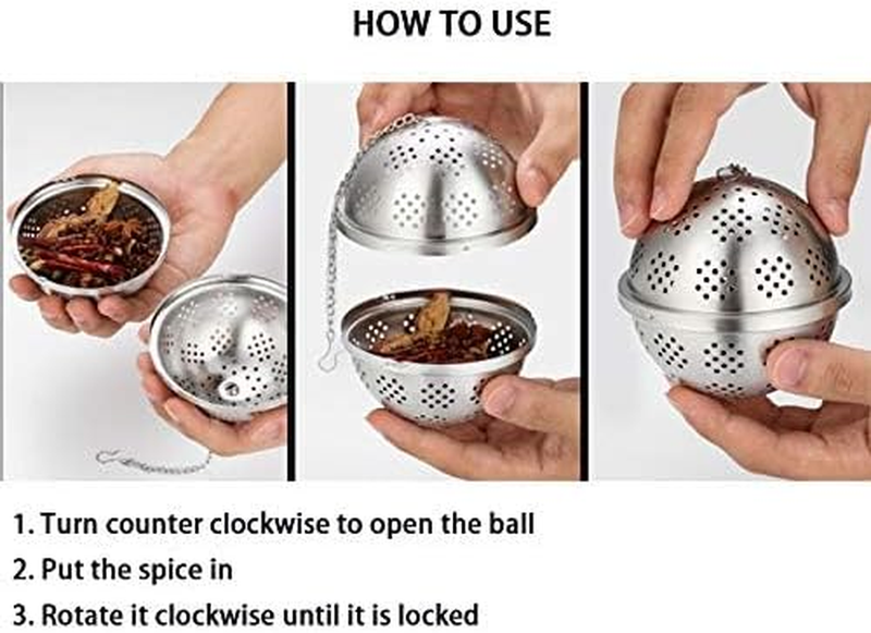 Spice Ball Extra Large for Cooking, Seasoning Ball, Spice Infuser, Tea Ball Filt Item image 6