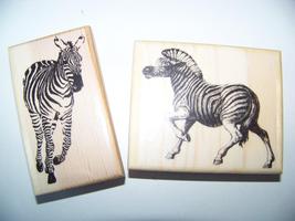 2 New ZEBRA Rubber Stamps ~ SIDEVIEW NEW mounted rubber stamp - $16.00