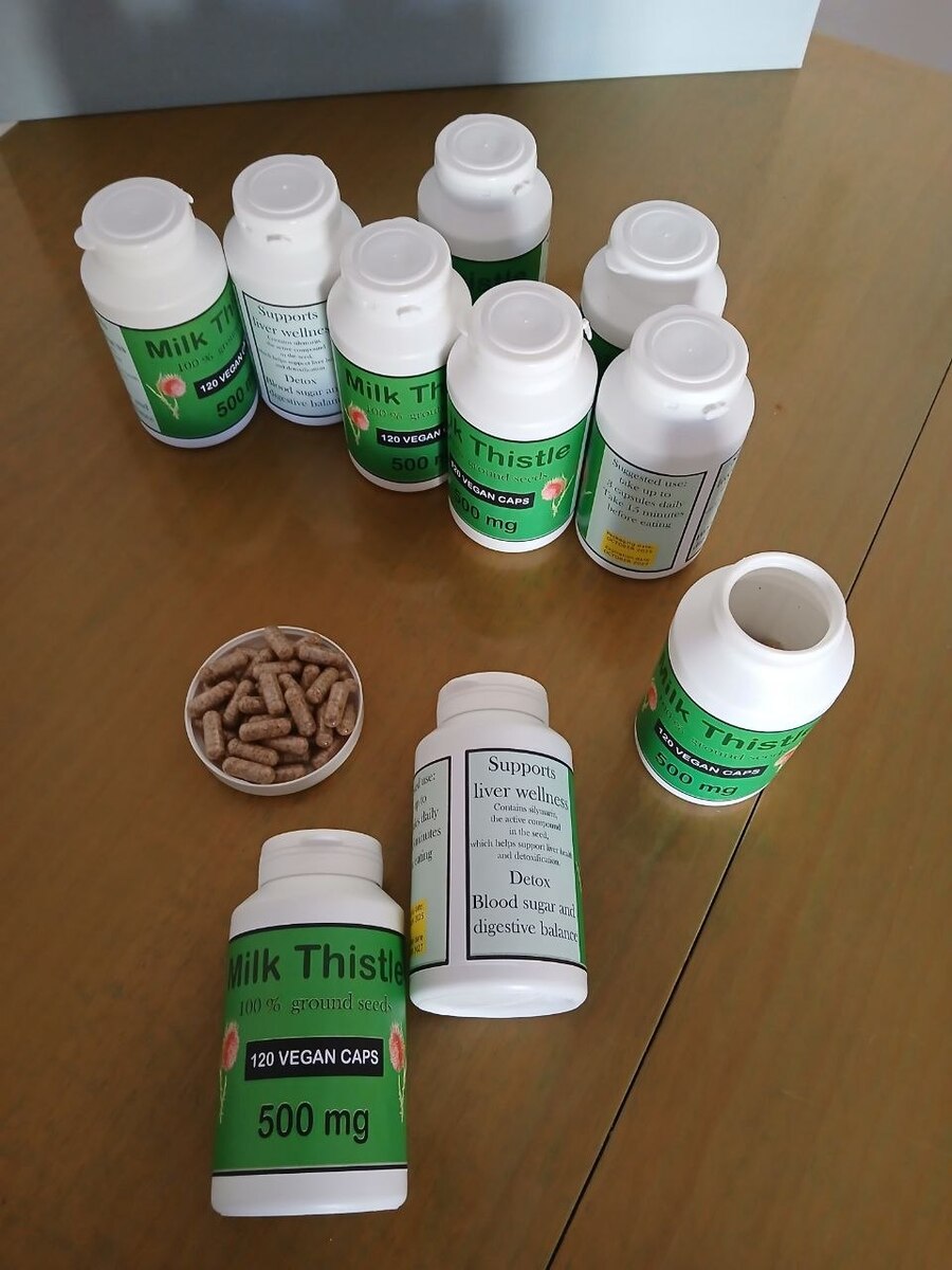 10 bottles - Milk Thistle Capsules 500 mg –120 Vegan Herbal Supplement – Natural Item image 9