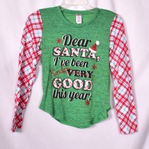 Holiday Time Dear Santa Naughty or Nice Shirt Size Large (10-12) - £15.05 GBP