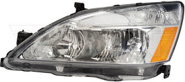 Headlight For 2003-2007 Honda Accord Driver Side Chrome Halogen With Clear Lens - £89.24 GBP