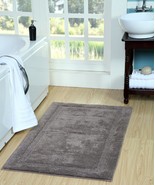 Cotton Bath Rug Set Non-Skid Machine Washable Gray 24x17 34x21 - $188.16 CAD