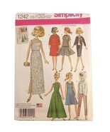 Simplicity 1242 11.5&quot; Vintage Doll Clothes for 11.5&quot; Fashion Dress Top C... - £3.46 GBP