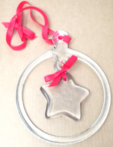 North Star Floating Wall Hanging Christmas Decoration Glass Ring Vintage - £18.94 GBP