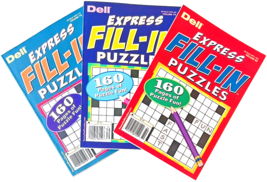 NEW Lot of 3 Penny Press Dell Fill In Express Puzzle Books 160 Puzzles E... - $13.81