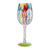 Lolita Wine Glass Birthday Streamers 15 oz 9" High Gift Boxed #6009211 Celebrate image 2