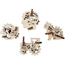 UGEARS 70029 U-Fidgets Tribiks Puzzle Pieces Set with 4 Models Anti-Stre... - £20.42 GBP