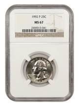 1992-P 25C NGC MS67 - $305.55