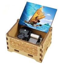 Moana Music Box, Antique Carved Wind Up Music Box Gifts For Kids (Moana) - £25.20 GBP