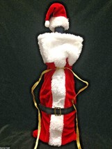 Christmas Santa Suit Wine Bottle Cover Hat Cap Holiday Decorations Gift Bag Wrap - £3.06 GBP