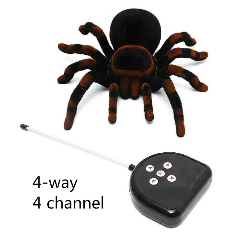 RC Spider Eye Shine Halloween Simulation Scary Plush Creepy Tarantula Remote - £12.37 GBP+