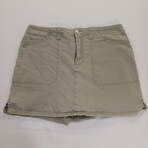 Gloria Vanderbilt RN#89828 Women's Beige/Khaki Cotton Blend Denim Skort Size 12 image 13