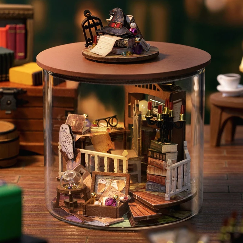 Cutebee DIY Dollhouse Kit 3D Magic Miniature Doll House Furniture Model Lighting - £24.02 GBP+