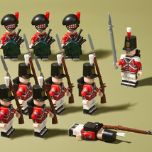 10pcs Napoleonic Wars British NCO Private Soldiers Fusilier Bagpiper Minifigures - £18.37 GBP